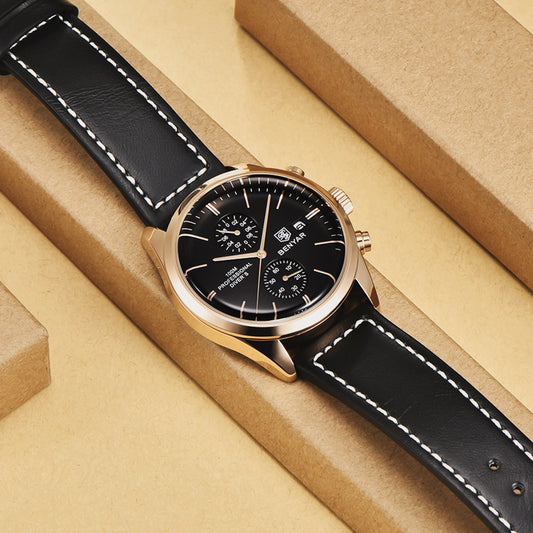 Men's Multi-functional Fashion Business Waterproof Quartz Watch