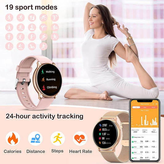Bluetooth Smart Call Watch Heart Rate Blood Pressure Monitor