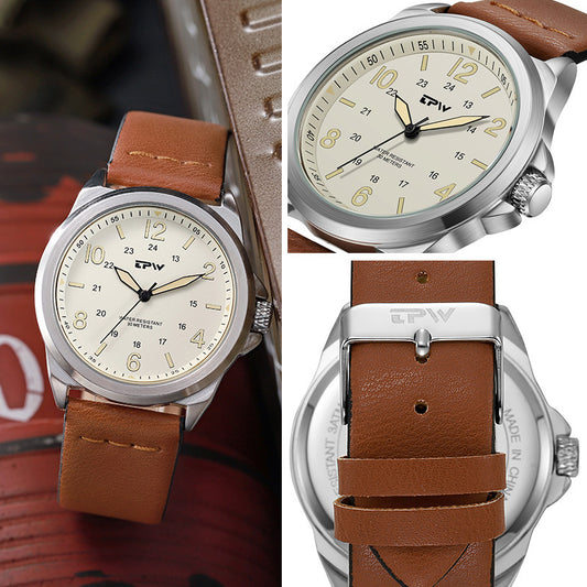 Business Casual Belt Style Waterproof Lightweight Pointer Men's Quartz Watch