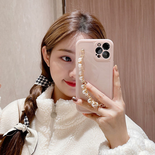 Rhinestone Pearl Bracelet Suitable For Pro Max Mobile Phone Shell  Female Soft