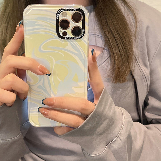 Matcha Green Phone Case Side Silicone Women'S All-Inclusive Anti-Drop Cover