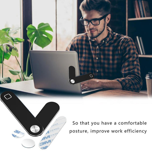 Adjustable Laptop Phone Holder - Magnetic Side Mount Clip
