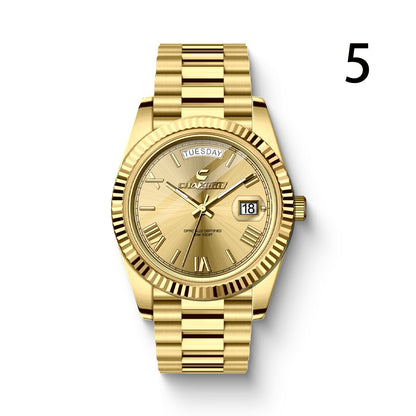 Fashion Men's Watch Steel Band Large Dial Quartz Wrist Watch