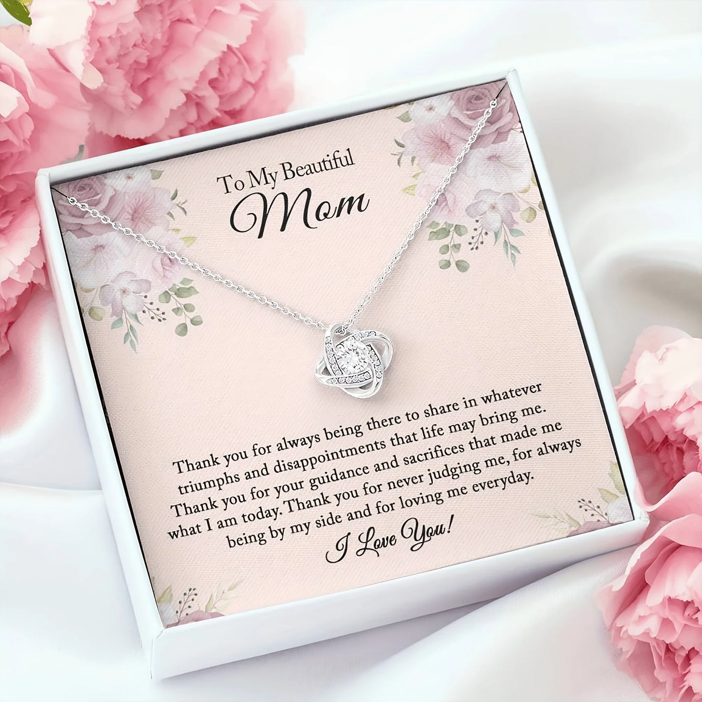 To My Beautiful Mom Necklace