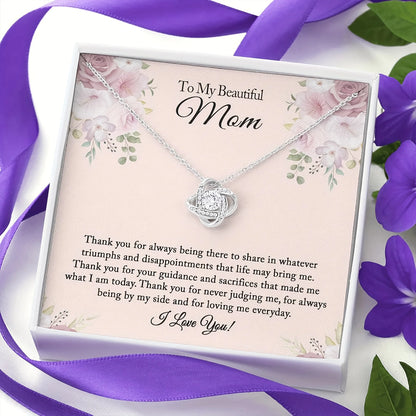 To My Beautiful Mom Necklace