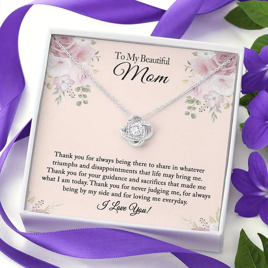 To My Beautiful Mom Necklace