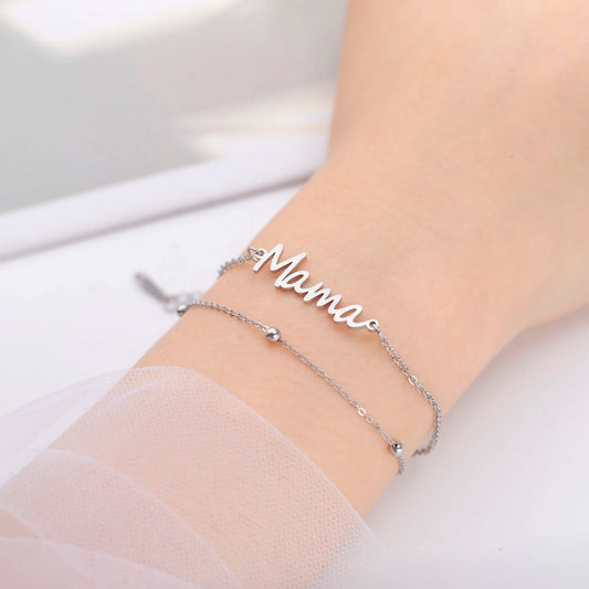 Stainless Steel Mama Bracelet