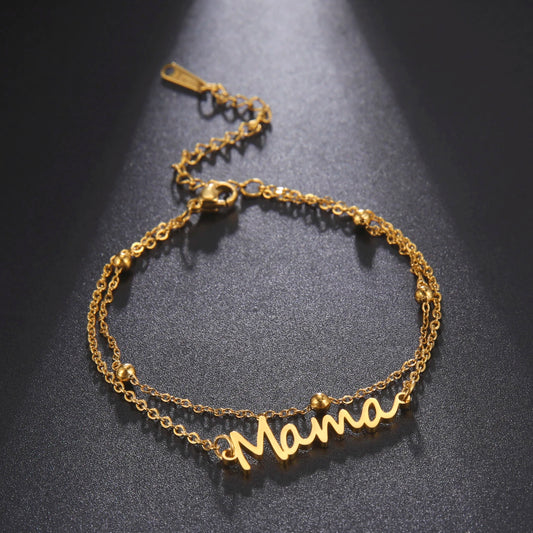 Stainless Steel Mama Bracelet